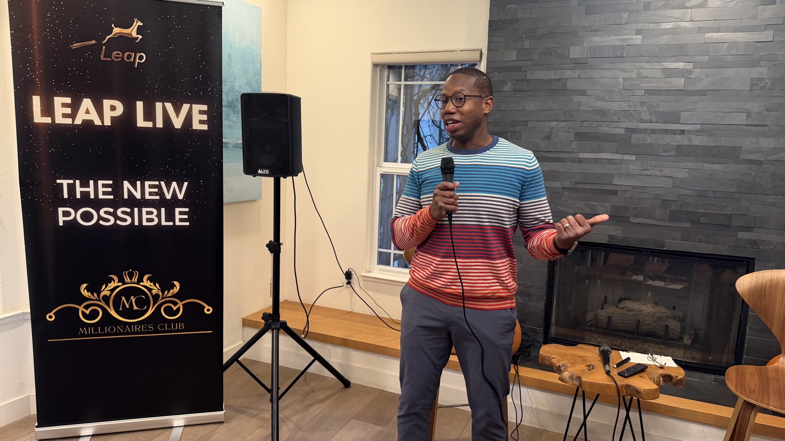 Tyrone Ross speaking to an audience