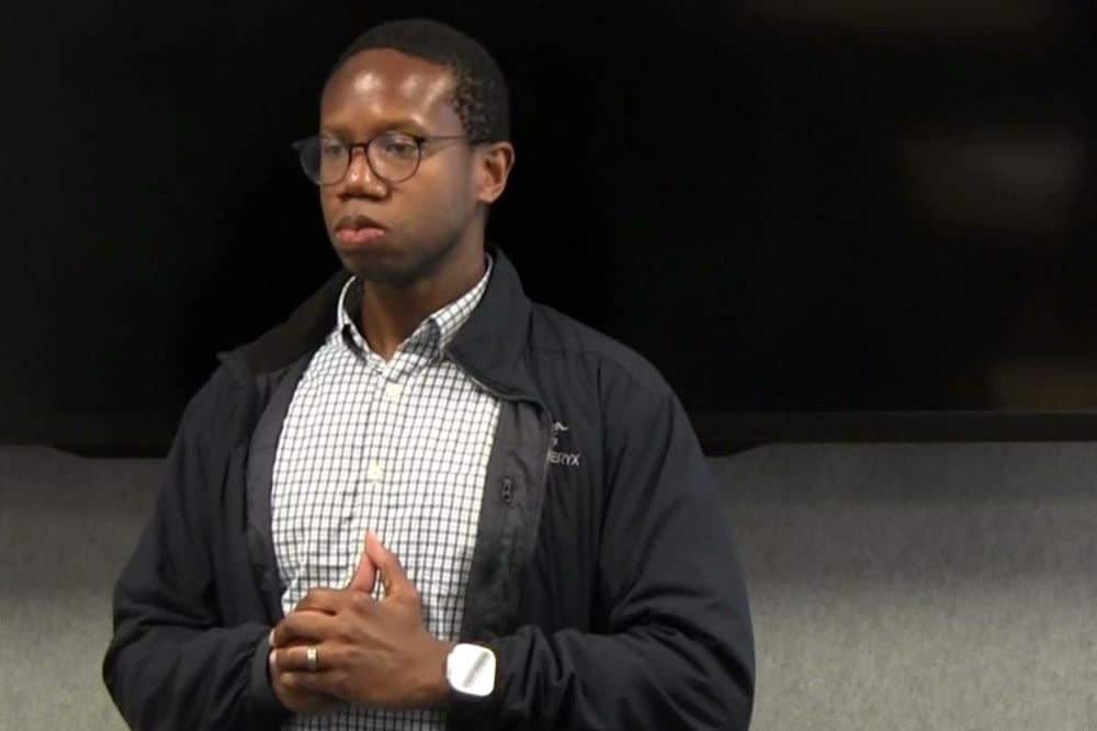 Tyrone Ross presenting during a communication session